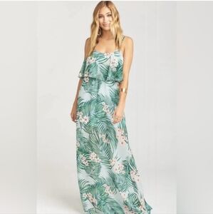 Show Me Your Mumu Caitlin Ruffle Maxi Dress In Hanalei Dream